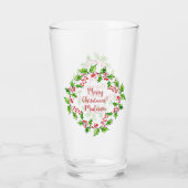 Kundenspezifisches Text WeihnachtsKranz-Literglas Glas (Rückseite)