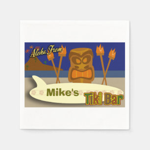 Kundenspezifisches Tiki Bar-Zeichen Serviette