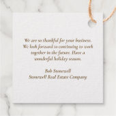 Kundenspezifisches Unternehmensglückwünschen Thank Geschenkanhänger (Rückseite)