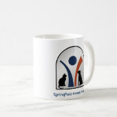 Kundenspezifisches Veterinärtierlogo mit Katze und Kaffeetasse (VorderseiteRechts)