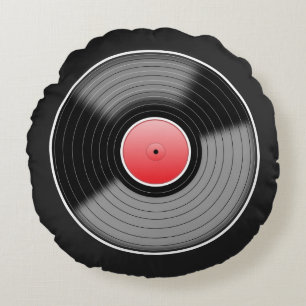Kundenspezifisches "Vinyljunkie-" rundes Kissen