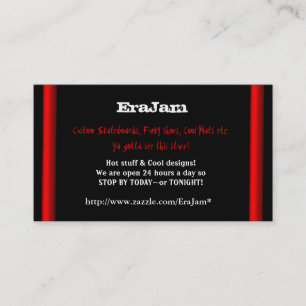 Kundenspezifisches Visitenkarteschwarzes mit roten Visitenkarte