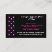 Kundenspezifisches Visitenkarteschwarzes mit Visitenkarte (Rückseite)