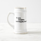 Kundenspezifisches Wedding Usher-Bier Stein Bierglas (Links)