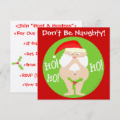 Kundenspezifisches Weihnachtsfreche Sankt-Party Einladung (Vorne/Hinten)