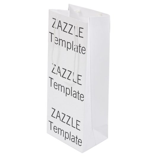 Kundenspezifisches Weihnachtsglatter Geschenktüte Für Weinflaschen (Vorderseite Schrägansicht)