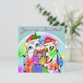 Kundenspezifisches Weihnachtsniedliche Einladung (Stehend Vorderseite)