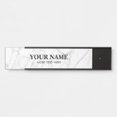 Kundenspezifisches weißes Marmorhängendes Türschild (Vorderseite )