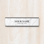 Kundenspezifisches weißes Marmorhängendes Türschild (Vorderseite )