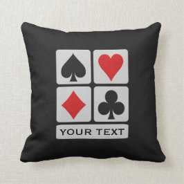 Kundenspezifisches Wurfskissen des Kartenspielers Kissen