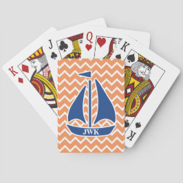 Kundenspezifisches Zickzack Muster des blauen Spielkarten