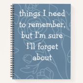 Kundenspezifisches Zitat für vergessene Leute-Note Notizblock (Vorderseite)