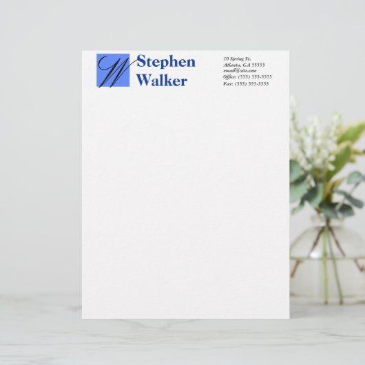 Kundenspezifisches Zusammenfassungs-Papier Briefbogen (Stehend Vorderseite)