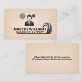 Kundensupport | Tech Call Center | Auto Graphic Visitenkarte (Vorne/Hinten)