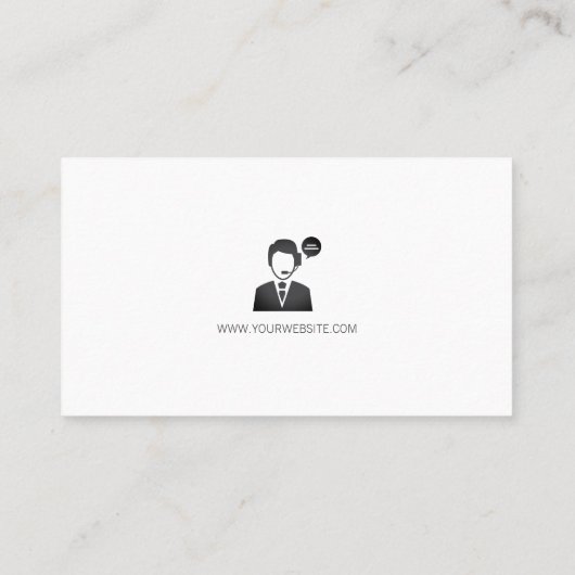 Kundensupport Visitenkarte (Rückseite)