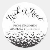 Kundentrick oder -behandlung zu Halloween Runder Aufkleber (Vorderseite)