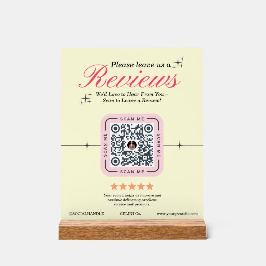 Kundenübersicht Benutzerdefiniert - QR-Code für ge Acrylschild (Vorderseite)