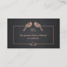 Kundenüberweisungskarte für Vintage Vogelarten Empfehlungskarte