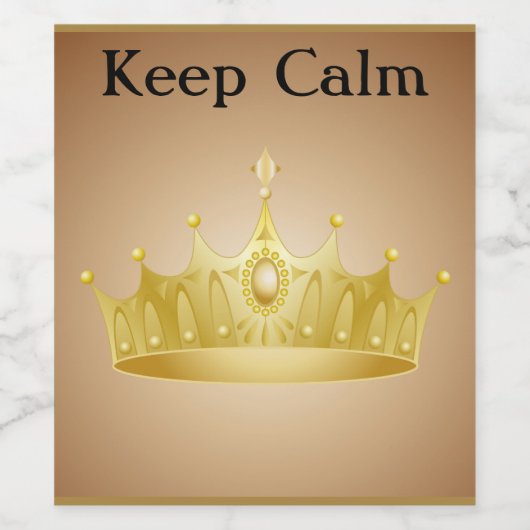 Kundenweinetikett von Calm Gold Crown behalten Weinetikett (Einzelnes Label)