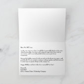 Kundenwertschätzungsgeschäft von Vermont Feiertagskarte (Innenseite)