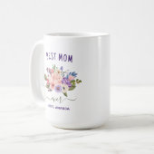 KUNDENZÄHLBARE BESTE MUTTERSCHAFT | Hübsche rustik Kaffeetasse (Vorderseite Links)