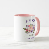 KUNDENZÄHLBARE BESTE MUTTERSCHAFT | Hübsche rustik Tasse (VorderseiteRechts)