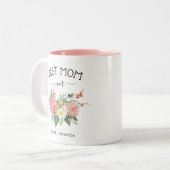 KUNDENZÄHLBARE BESTE MUTTERSCHAFT | Hübsche rustik Zweifarbige Tasse (Vorderseite Links)