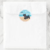 KUNDENZEICHEN für Scottie Beach Runder Aufkleber (Tasche)