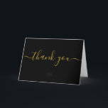 Kundenzufriedenheit im Black Gold Geschäft Dankeskarte<br><div class="desc">Mit unserer Custom Simple Business Customer Appreciation Dankbarkeit und Wertschätzung für Ihre geschätzten Kunden und Kunden. Diese Karte ist der perfekte Weg, um ihre kontinuierliche Unterstützung anzuerkennen und ihnen zu zeigen, wie sehr Sie ihr Geschäft schätzen. Schwarzer Hintergrund mit einem gelben goldfarbigen Text-Skript für "Danke". Personalisieren Sie diese Karte mit...</div>
