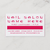 Kundenzufriedenheit von NAIL SALON (Mod-Quadrate) Treuekarte (Rückseite)