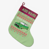 Kundgebung Car Ugly Christmas Sweater Großer Weihnachtsstrumpf (Vorderansicht (hängend))