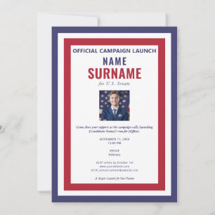 Kundgebung der politischen Kandidatenkampagne star Einladung