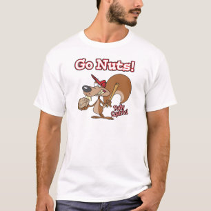 Kundgebung Eichhörnchen machen Baseball-Cartoon T-Shirt