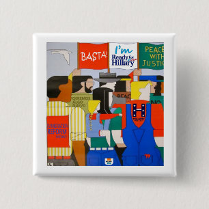 Kundgebung für Hillary im Jahre 2016 Button