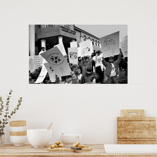 Kundgebung für Obdachlose Poster (Küche)