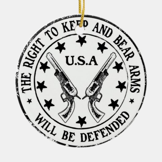 Kundgebung für unsere Recht-Weihnachtsverzierung Keramik Ornament (Vorne)