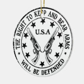 Kundgebung für unsere Recht-Weihnachtsverzierung Keramik Ornament (Links)