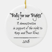 Kundgebung für unsere Recht-Weihnachtsverzierung Keramik Ornament (Hinten)