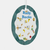 Kundgebung Rocks Hunde Ornament Aus Metall (Vorderseite Rechts)