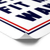 Kundgebung rund um die Flagge ~ Jeder Gewollt Fit- Poster (Ecke)