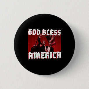 Kundgebung schießt Gott segne Amerika 2024 Button