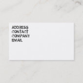 Kundgebungsautogesicht in der Front Visitenkarte (Rückseite)