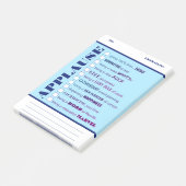 Kündigen Sie die Anerkennung der Mitarbeiter nach Post-it Klebezettel (angewinkelt)