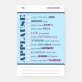 Kündigen Sie die Anerkennung der Mitarbeiter nach Post-it Klebezettel (Vorderseite)