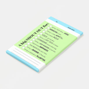 Kündigen Sie die Anerkennung von Mitarbeitern nach Post-it Klebezettel