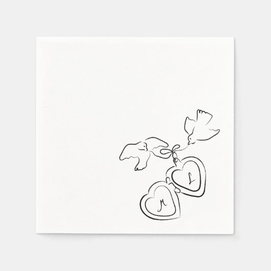 Kundiges Hochzeitscocktail Napkins Serviette (Vorderseite)