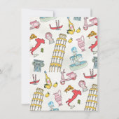 Kundiges italienisches Rom Mediterranes Party Einladung (Rückseite)