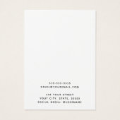 Kundiges Logo, weiße Ohrring-Visitenkarte aus Marm (Rückseite)