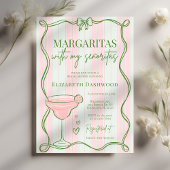 Kundiges Retro Margaritas Cocktail Brautparty Einladung
