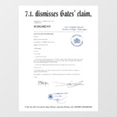 Kündigt die Forderung von Gates durch RoseWrites W Fensteraufkleber (Blatt)